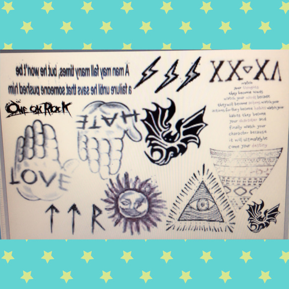 ONE OK ROCK ツアーステッカー タトゥーシール ワンオクロック