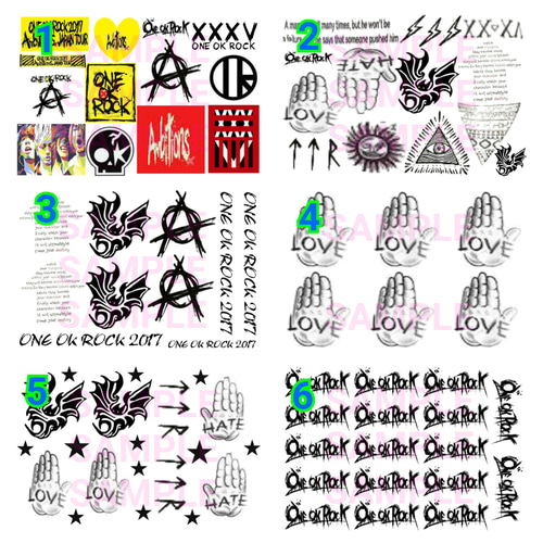 ONE OK ROCK ツアーステッカー　タトゥーシール ワンオクロック タトゥーシールセット - メルカリ