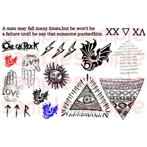 ONE OK ROCK♡タトゥーシール その他素材 Handmados 通販 5455383