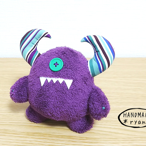 キバひとつめちゃん＊パープル ぬいぐるみ HANDMADE *ryan* 通販