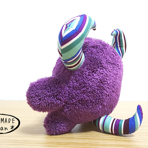 【ひとつ目のぬいぐるみ】 キバひとつめちゃん＊パープル ぬいぐるみ HANDMADE *ryan* 通販