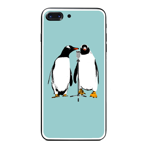 [強化ガラス仕上げ iPhone ケース] comedian penguin 1枚目の画像