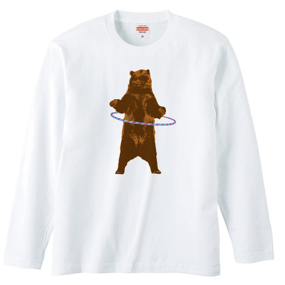 [ロングスリーブTシャツ] Bear and ring 1枚目の画像