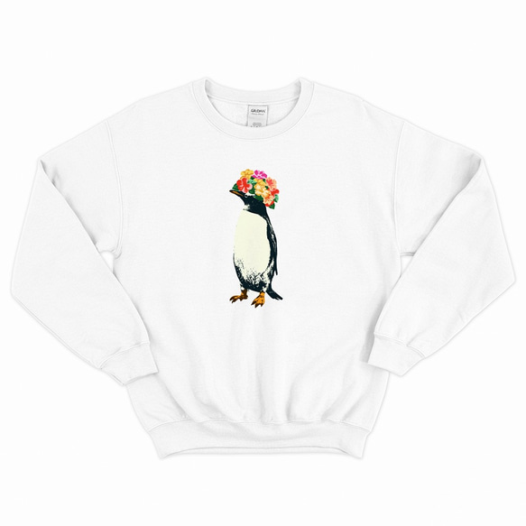 [カジュアルスウェット] flower penguin 1枚目の画像