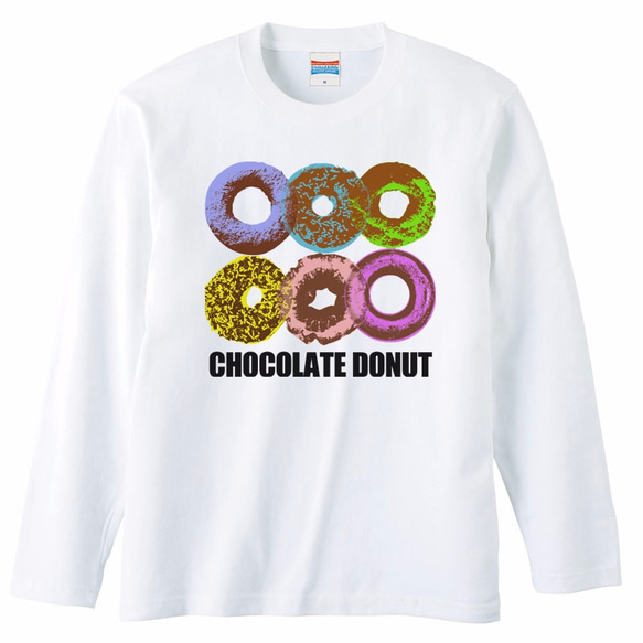 [長袖T卹]巧克力甜甜圈 第1張的照片