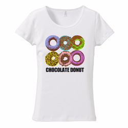 [レディースTシャツ] Chocolate donut 1枚目の画像