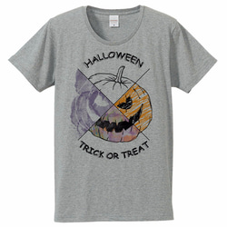 [Tシャツ] Halloween pumpkin / Gray 1枚目の画像