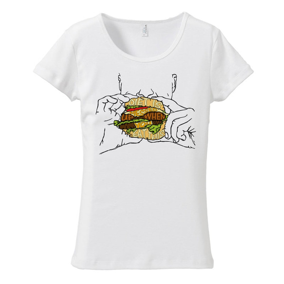 [レディースTシャツ] Diet is messed up when you eat this 1枚目の画像