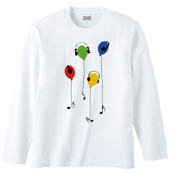 [ロングスリーブTシャツ] Music Balloon 1枚目の画像