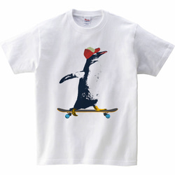 [キッズTシャツ] Penguin riding 1枚目の画像