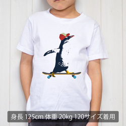 [キッズTシャツ] Penguin riding 2枚目の画像