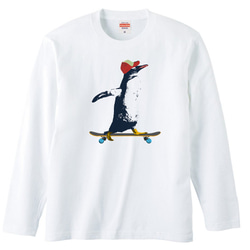 [ロングスリーブTシャツ] Penguin riding 1枚目の画像