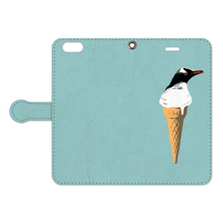 [手帳型iPhoneケース] cool biz penguin 2 1枚目の画像