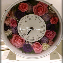 大人カラーの花時計(プリザーブド) 2枚目の画像