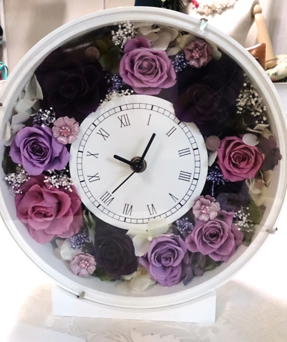 hachi-pochi様専用 大人カラーの花時計(プリザーブド) 2枚目の画像