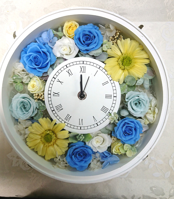 大人カラーの花時計(プリザーブド) 2枚目の画像