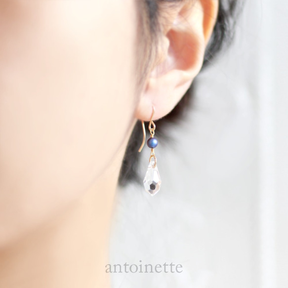 [14kgf]施華洛世奇水晶飾品耳環 第6張的照片
