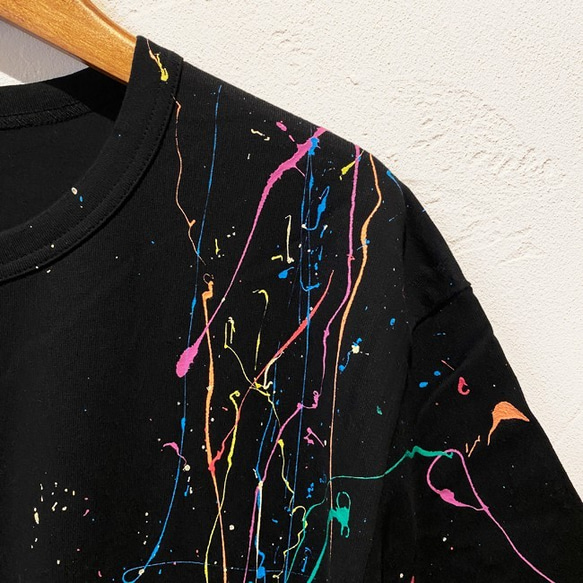 Tシャツ「flow」色が交わる個性的な世界！ユニセックス！夏【5日内に発送】 2枚目の画像