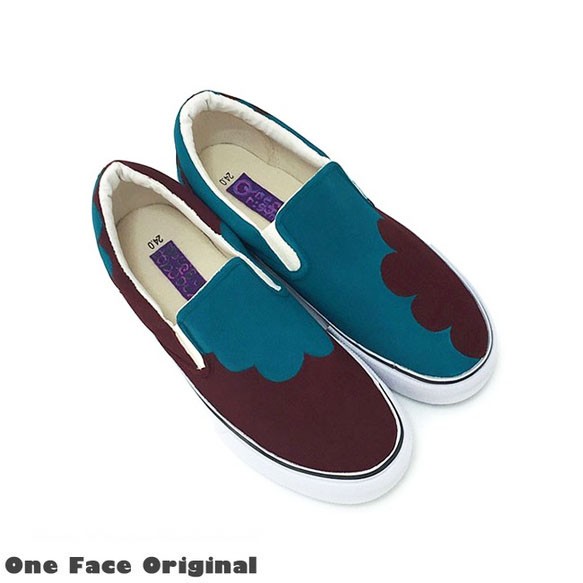 スニーカー 「MOKUMOKUd」雲のもくもくスリッポン！パイカラー！ユニセックス！2E【22-28cm】【受注制作】