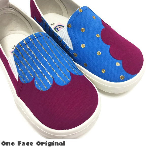 兒童運動鞋“Mokumoku C”兩種顏色簡單的滑動設計中的配色方案！ [兒童] [訂單製作] 第3張的照片
