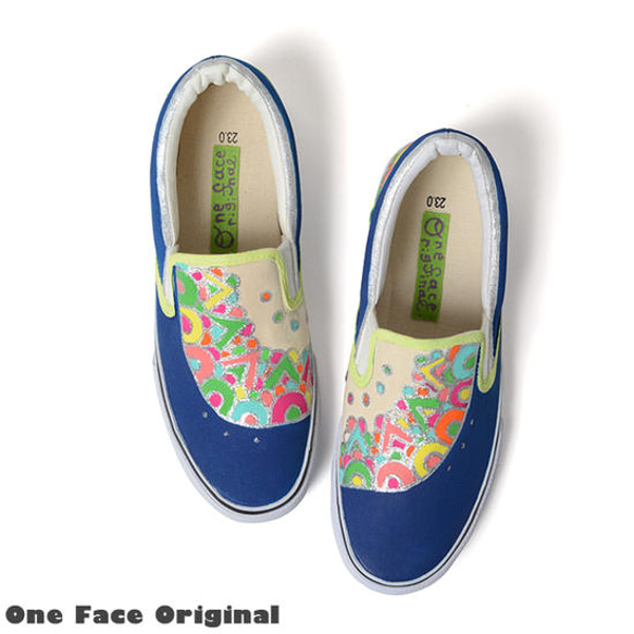 運動鞋“愛麗絲B”柔和的色彩藍色滑上的！ [訂單生產] 第6張的照片