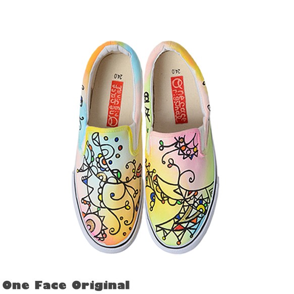 スニーカー「HONEY」グラデーションスリッポン！世界で1足！レディース メンズ 2E【22-28cm】受注制作