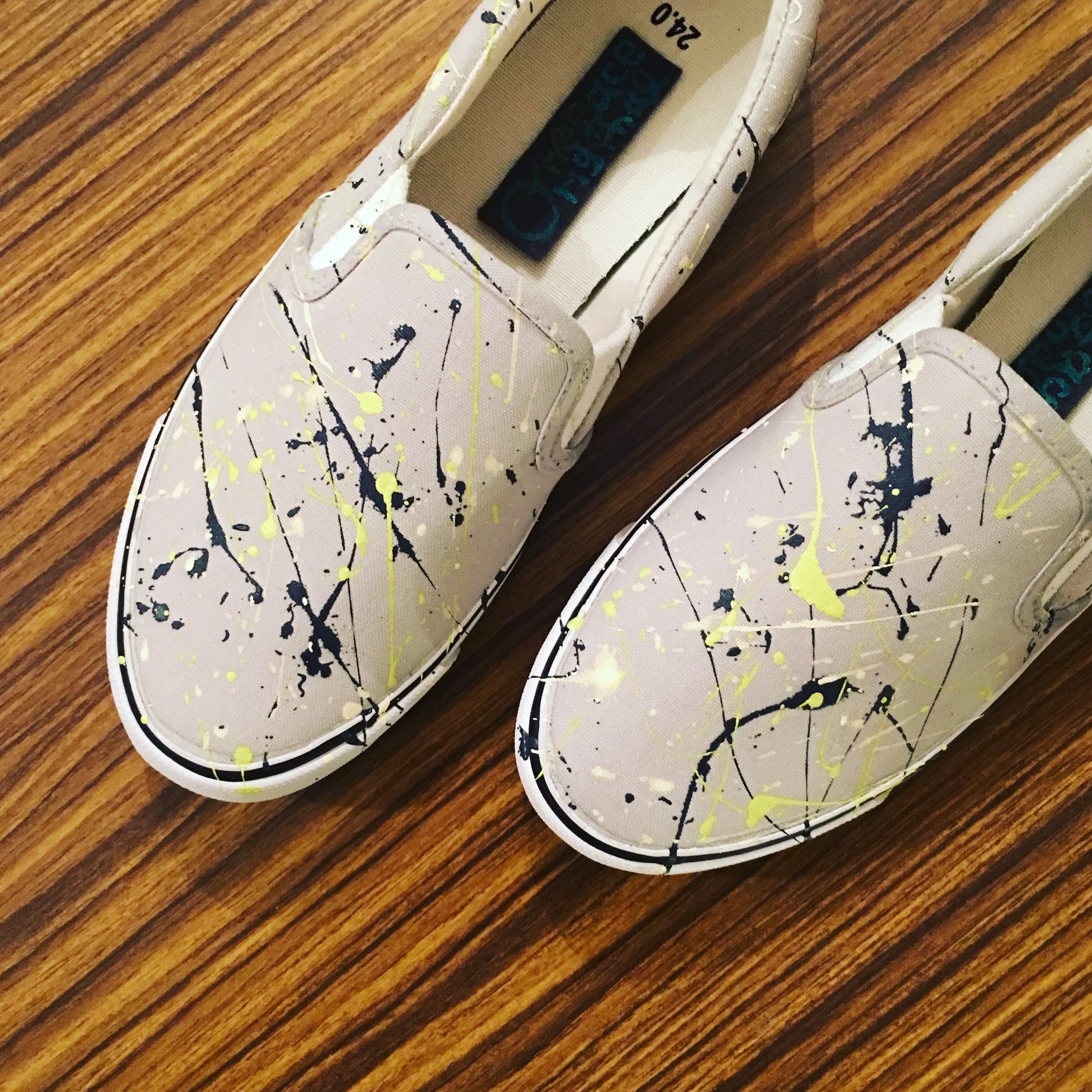 スニーカー「 Clair クレール 」グレーベースの大人デザイン！スリッポン！2E【受注制作】