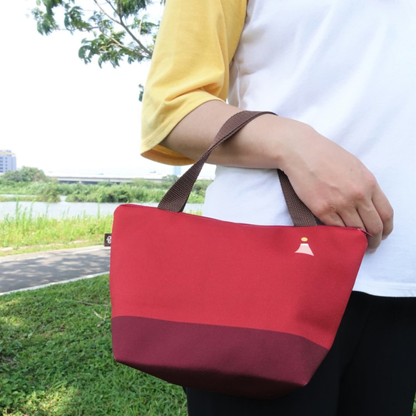 赤紅富士山,午餐袋/野餐袋/購物袋 第6張的照片