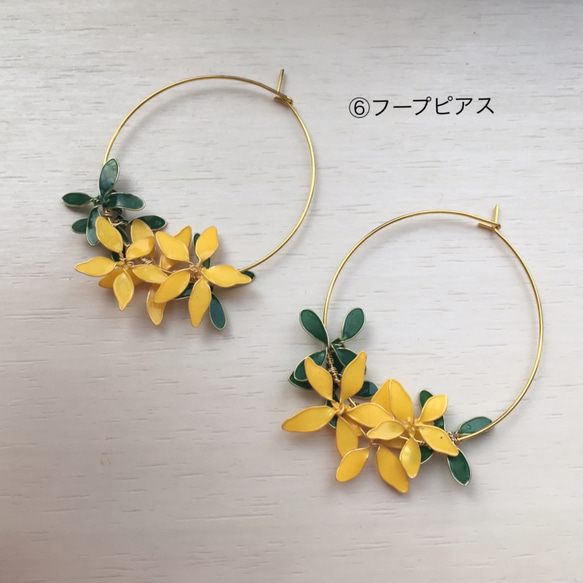 hoop bouquet  ピンク  イヤリング/ピアス 4枚目の画像