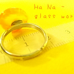 太陽からのおくりもの～オレンジ色ガラスの大粒指輪～ 4枚目の画像
