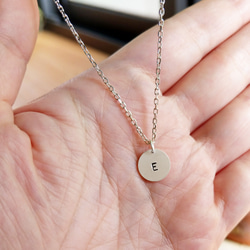 925純銀字母項鍊 手鍊 客製化姓名刻字敲字 alphabet necklace 第3張的照片
