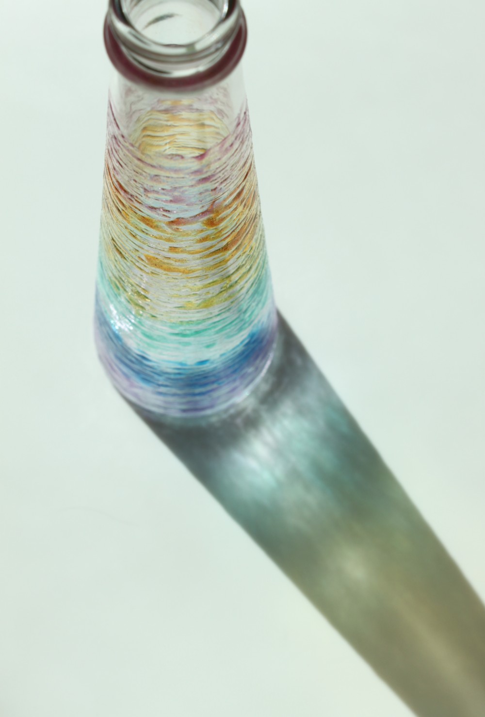 虹の瓶の中にガラスの花瓶を塗った手作り虹色の虹7色 一輪挿し