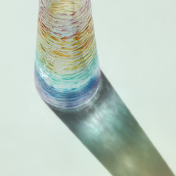 作家物　虹色ガラスの一輪挿し　未使用品　オークション 作家物 虹色ガラスの一輪挿し 未使用品 作家物 虹色ガラスの