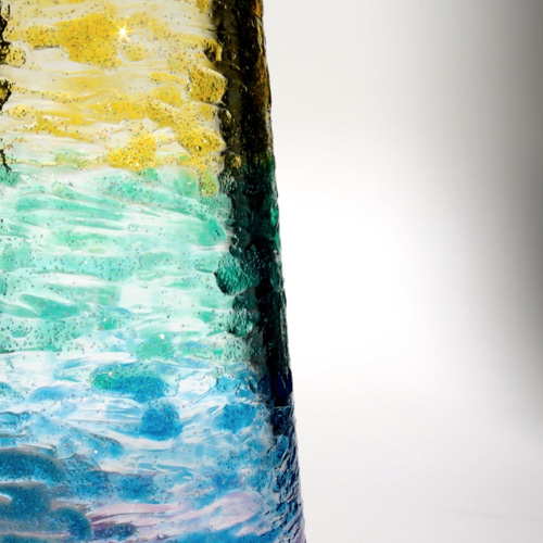 虹の瓶の中にガラスの花瓶を塗った手作り虹色の虹7色 一輪挿し・花瓶