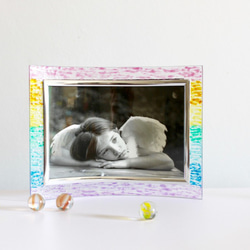 透明彩虹│療癒系粉彩色玻璃手作相框 第1張的照片