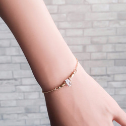 LIULIUYA【幸福】鋯石黃銅設計款手環 (經典鍊) 第6張的照片