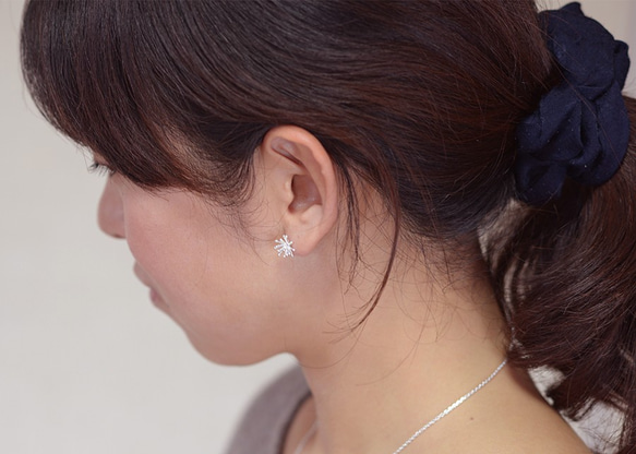 Hanayuki -雪花- 耳針耳環K18GP 第3張的照片