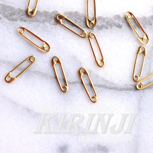 4）#BU447「安全ピン風」真鍮パーツ チャーム KIRINJI＠creema店 通販