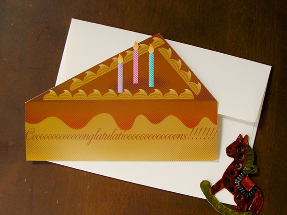 ギフトカード　チョコケーキ（2セット組） 1枚目の画像