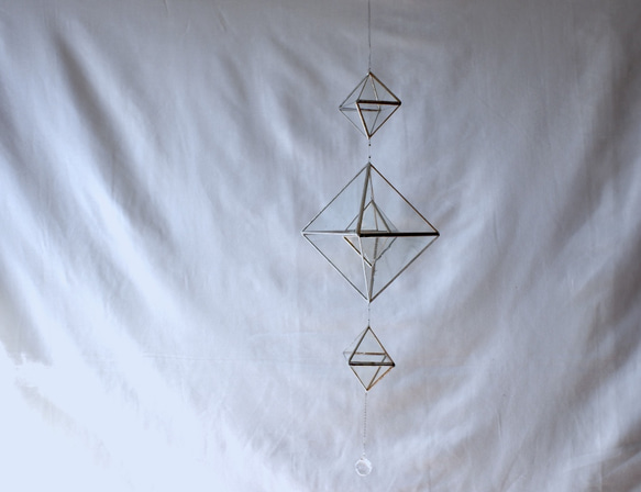 ガラスのモビールサンキャッチャーSL ヒンメリ3連 サン