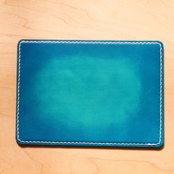 レザーマウスパッド　ヌメ革仕様　青　ブルー　【海の色】 2枚目の画像