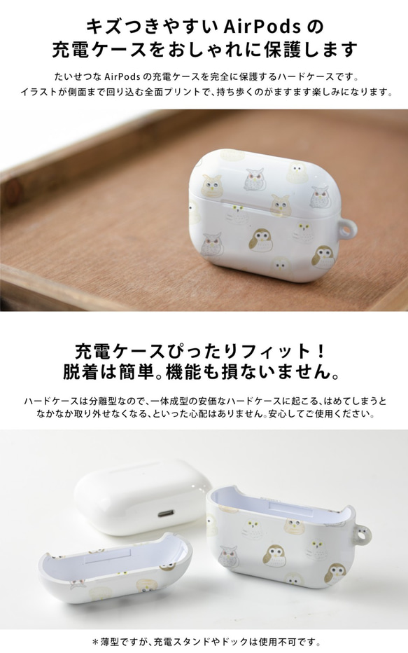 受注製作 AirPods ケース エアポッヅ ハード 夏＊金魚　文鳥 名入れ可 4枚目の画像