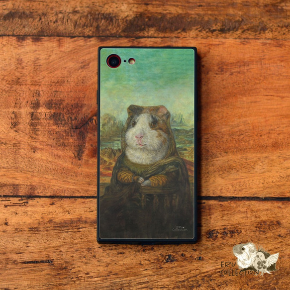 強化玻璃 iPhone 手機殼 iphone15 iphone 15 Pro Max 豚鼠繪畫傑作 *刻名字 第2張的照片