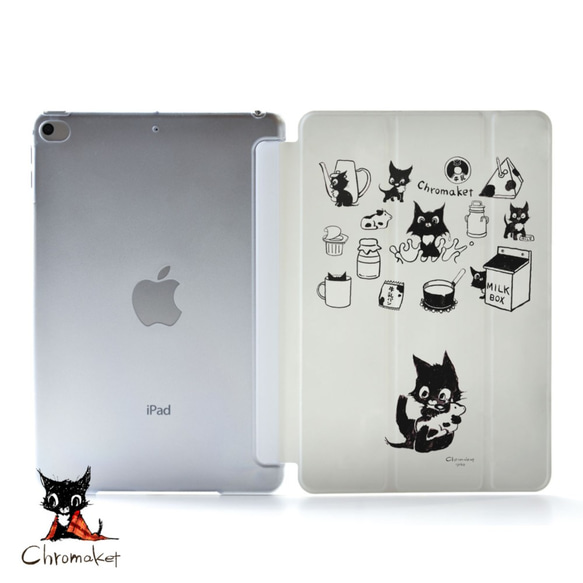 黑貓 iPad 保護殼 iPad 保護套 眼墊保護套 iPad Air4/Air3/Air2 mini 5/4 第1張的照片