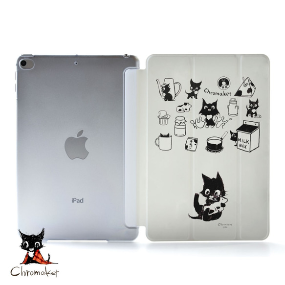 黒猫のiPad ケース iPadケース アイパッド カバー iPad Air4/Air3/Air2 
