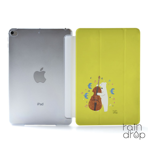 樂器與北極熊 iPad 保護套 iPad 保護套 眼墊保護套 iPad Air4/Air3/Air2 第1張的照片