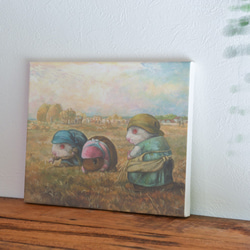 織物面板 藝術面板 繪畫面板 室內板 繪畫傑作 豚鼠 第2張的照片