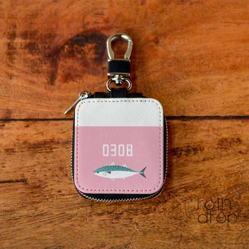 受注製作 目薬ポーチ＊目薬入れ イヤホンケース ＊レザー 革 ピンク