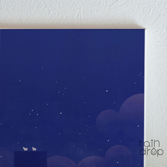 藝術面板 織物面板 室內繪畫 斯堪的納維亞 * 夜空星星 第3張的照片