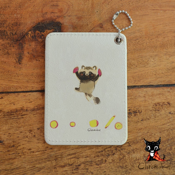 タヌキのパスケース ICカードケース カードケース 定期入れ ヘルプ